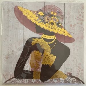 Fancy Lady in Dress & Hat Canvas